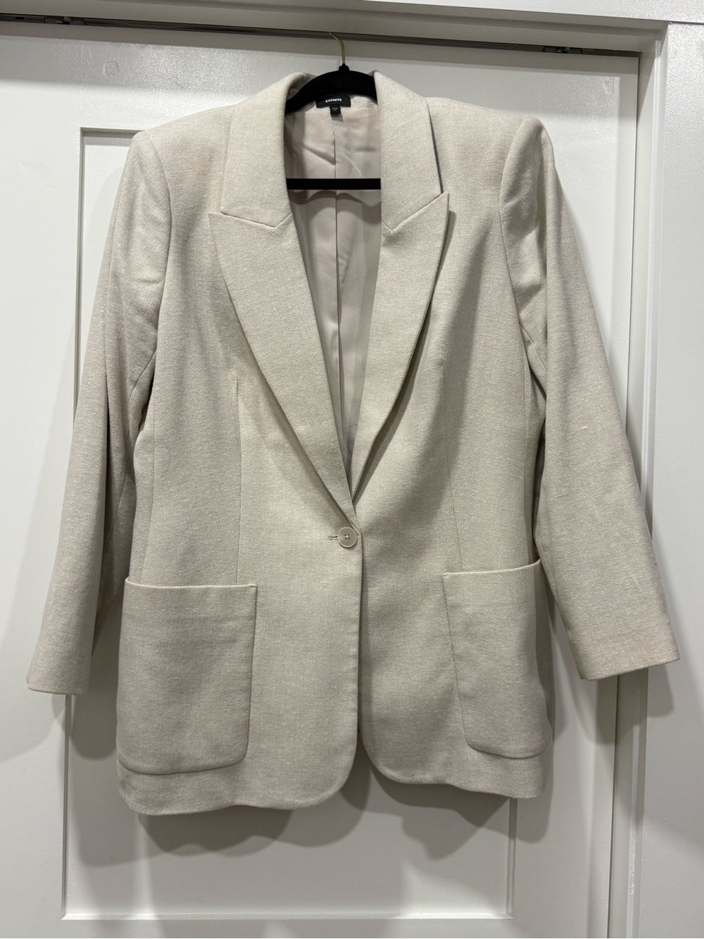 Express Cream Single-Button Blazer